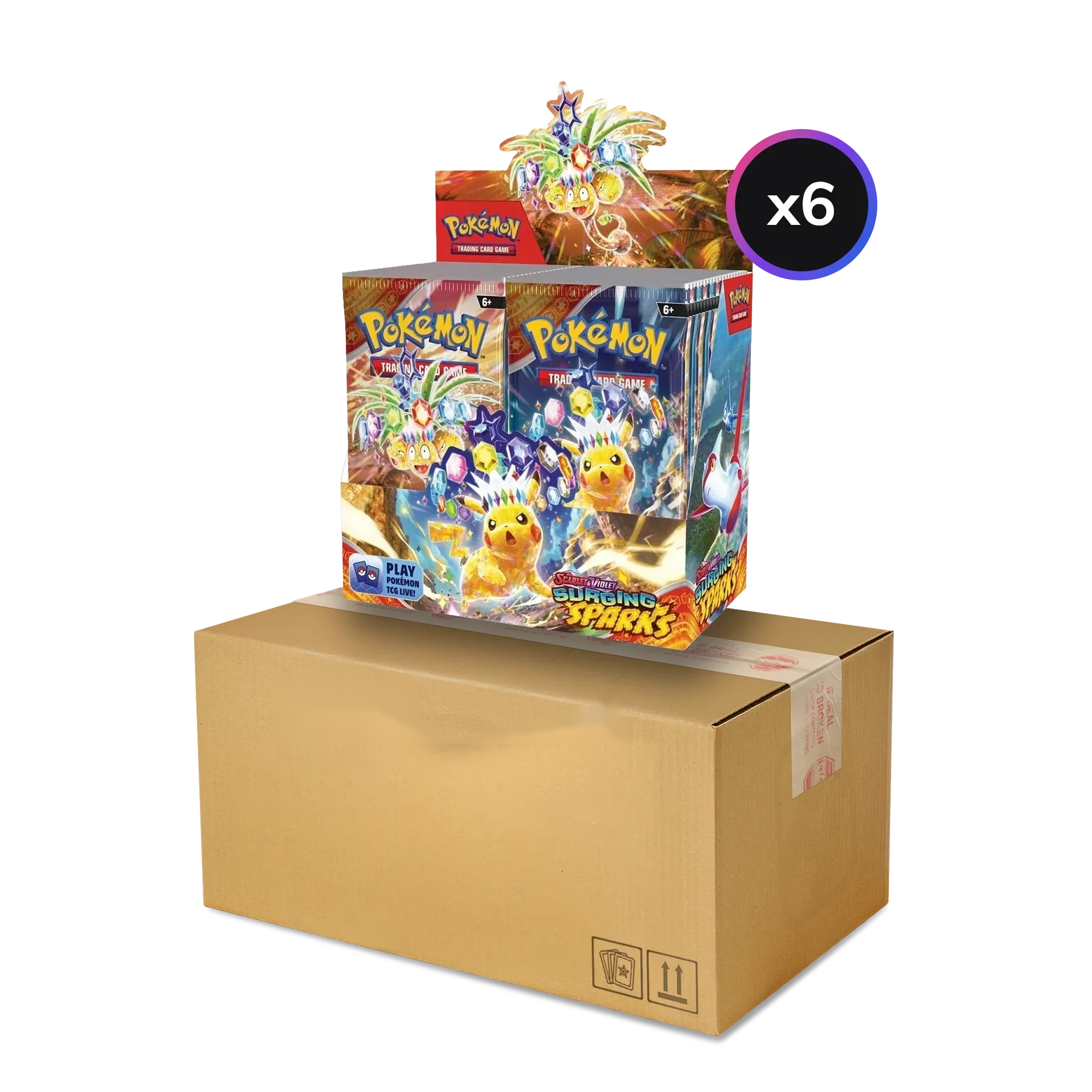 Display-Case_BB_Surging-Sparks Pokemon TCG - Scarlet & Violet - Surging Sparks - Display Case (6x Booster Boxes)