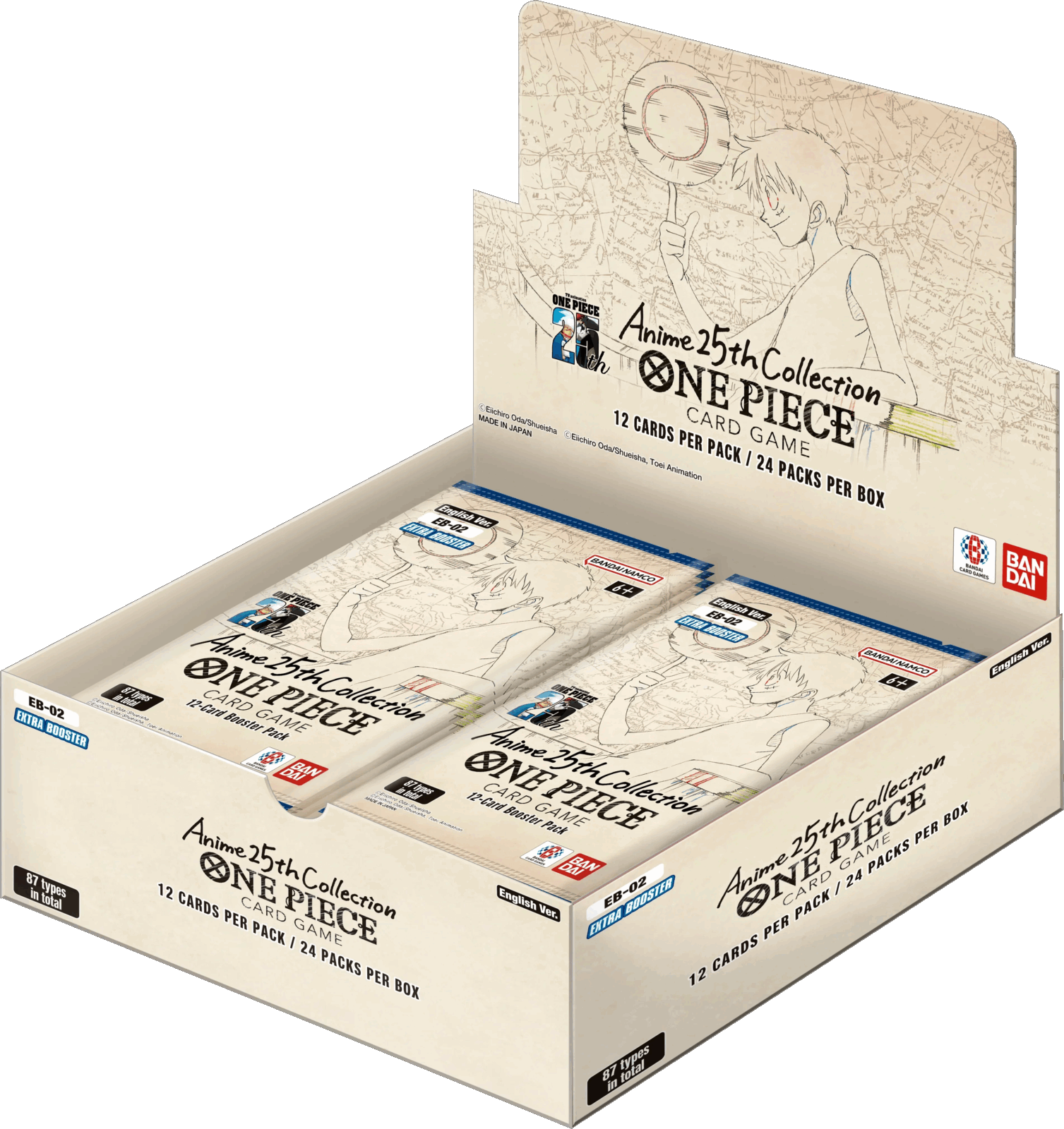 One Piece TCG - Extra Booster - Anime 25th Collection (EB-02) - Display Case (12x Booster Boxes), image 2
