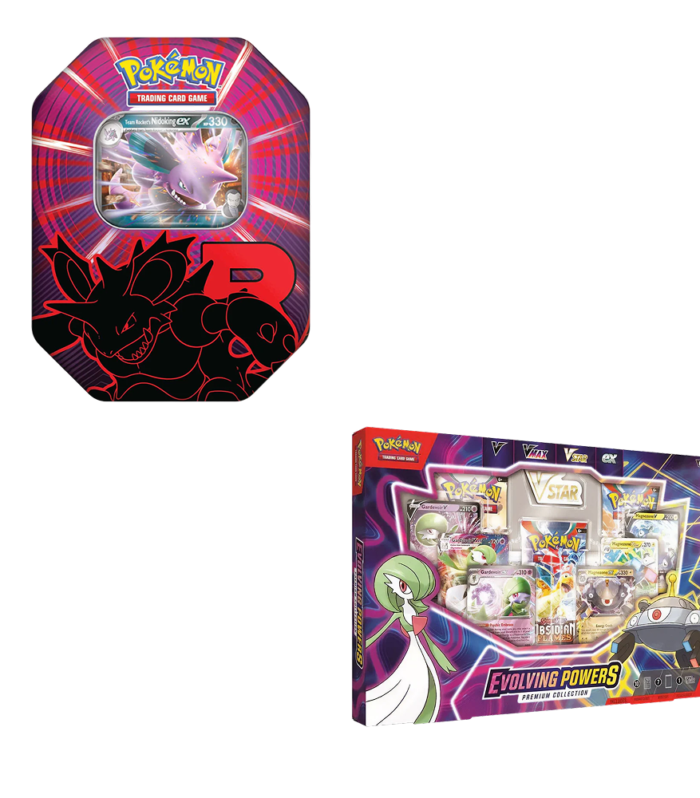 Pokemon TCG - Evolving Powers Collection Box & Team Rocket Tin (Nidoking) - Bundle