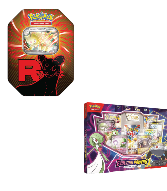 Pokemon TCG - Evolving Powers Collection Box & Team Rocket Tin (Persian) - Bundle