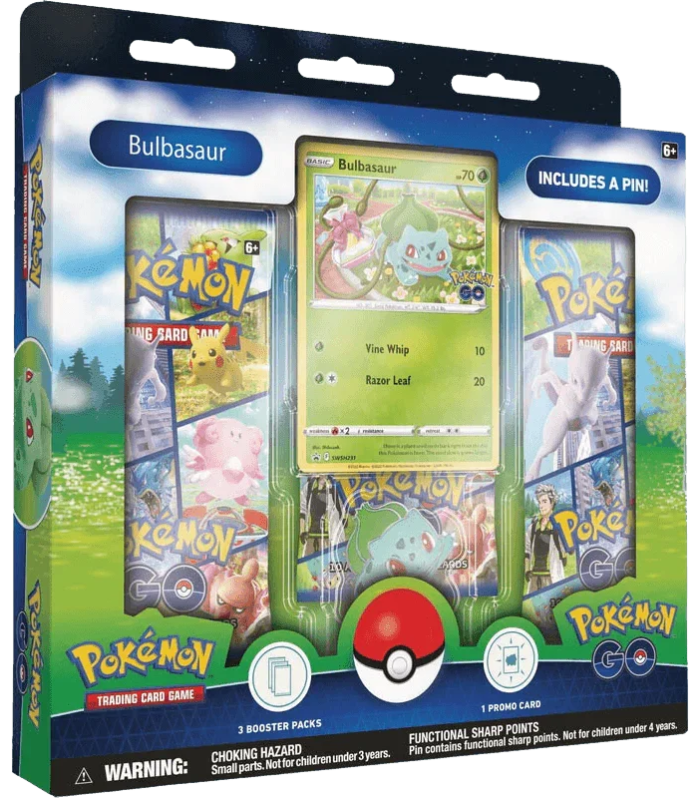 Pokemon TCG - Sword & Shield - Pokémon GO - Pin Collection - Bulbasaur
