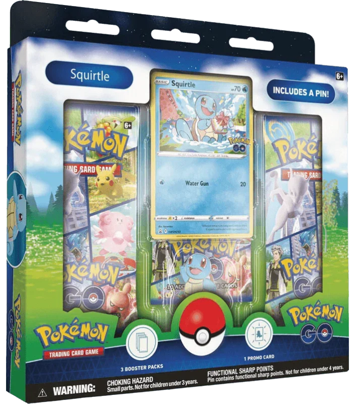 Pokemon TCG - Sword & Shield - Pokémon GO - Pin Collection - Squirtle