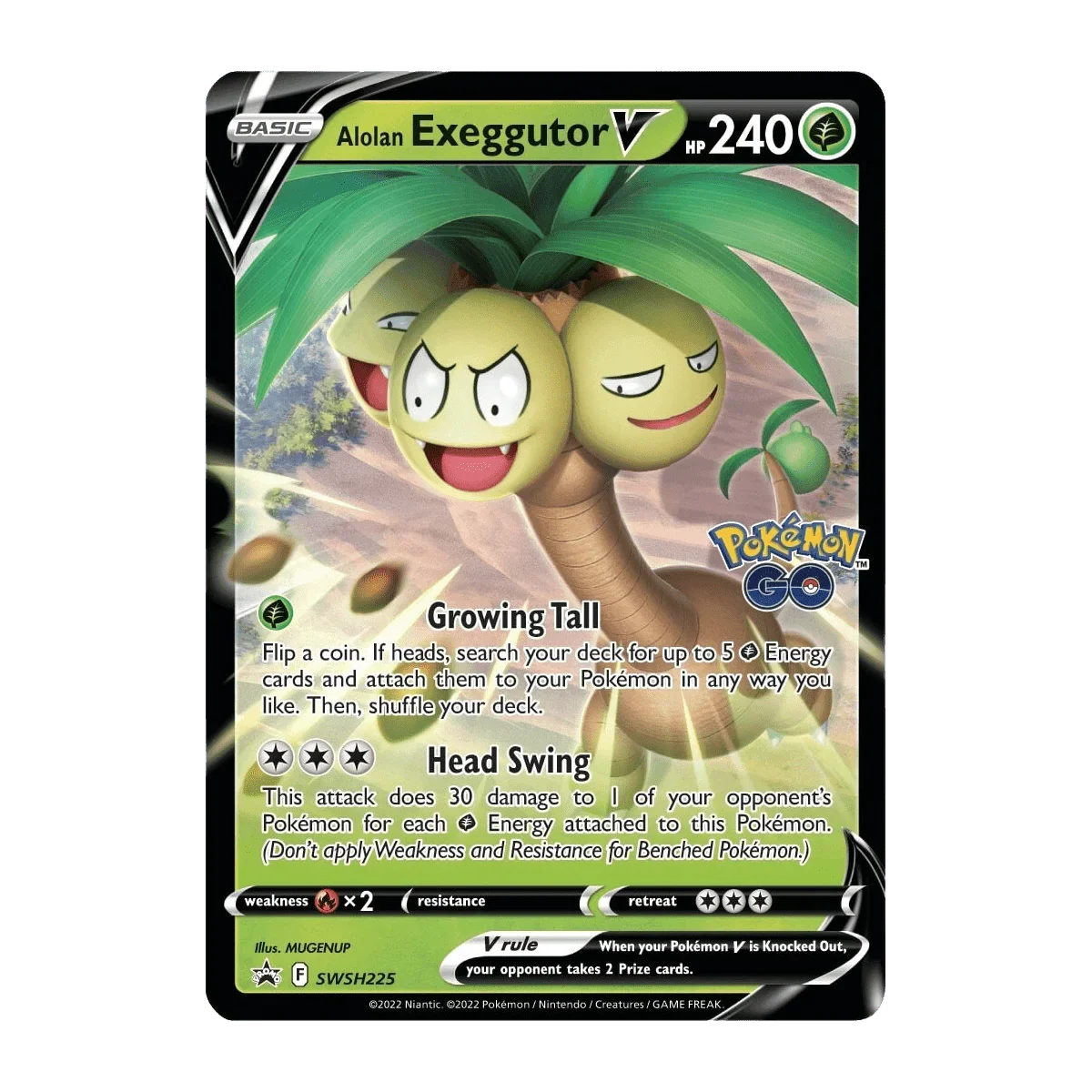 Pokemon TCG - Sword & Shield - Pokémon GO Special Collection Box - Alolan Exeggutor V, image 2