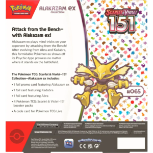 Pokemon TCG - Scarlet & Violet - 151 - Alakazam ex Collection Box, image 2