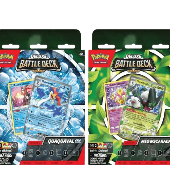 Pokemon TCG - Scarlet & Violet - Deluxe Battle Decks - Meowscarada ex & Quaquaval ex Bundle