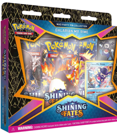 Pokemon TCG - Sword & Shield - Shining Fates - Mad Party Pin Collection Box - Galarian Mr. Rime