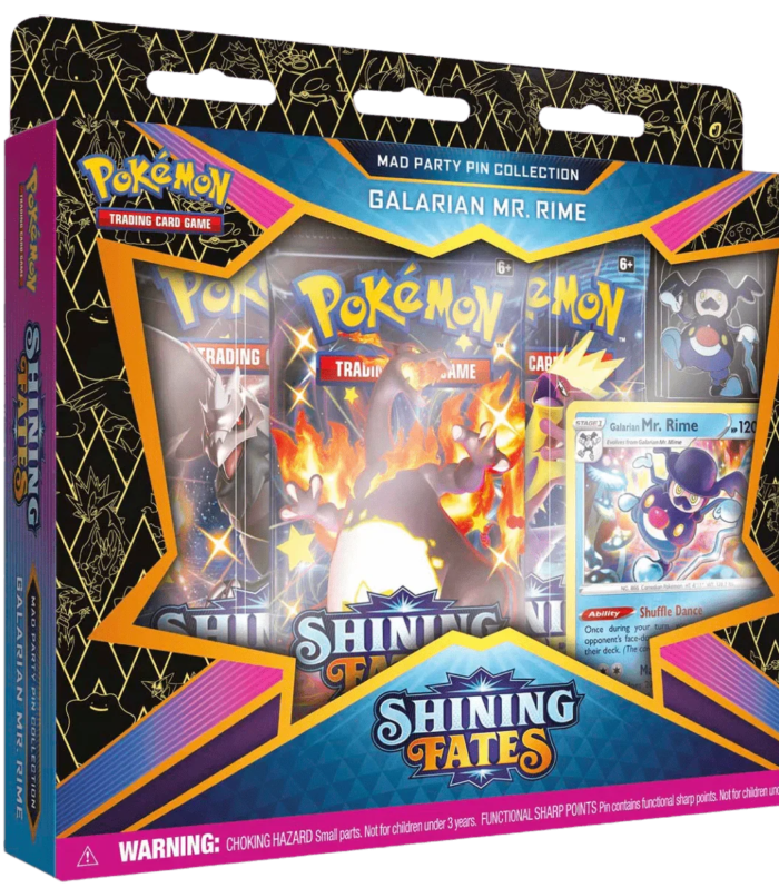 Pokemon TCG - Sword & Shield - Shining Fates - Mad Party Pin Collection Box - Galarian Mr. Rime