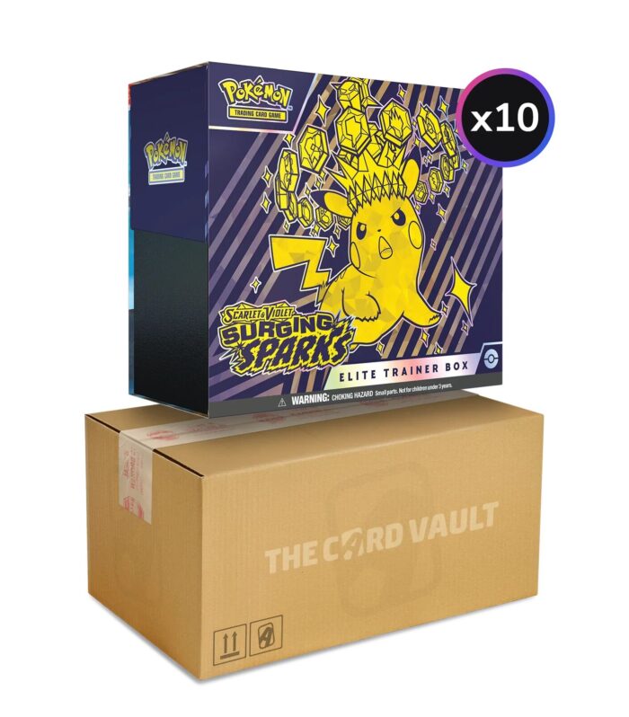 Pokemon TCG - Scarlet & Violet - Surging Sparks - Display Case (10x Elite Trainer Boxes)